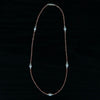 OLIO E ACETO Tanabata Special Collection Rhodonite Pearl Beaded Necklace OLIO-OA13N38-YFC Silver/Pink Orange